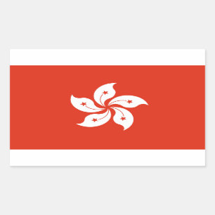 Hong Kong * Flaggen-Aufkleber Rechteckiger Aufkleber