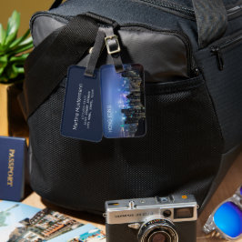 Hong Kong Island Skyline Panorama Night Souvenir Gepäckanhänger