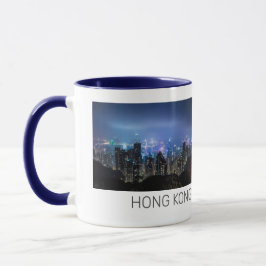 Hong Kong Island Skyline Panorama Night Souvenir Tasse