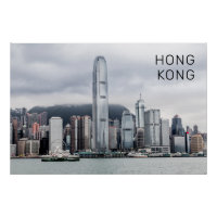Hong Kong Island Skyline Retro City Vintag