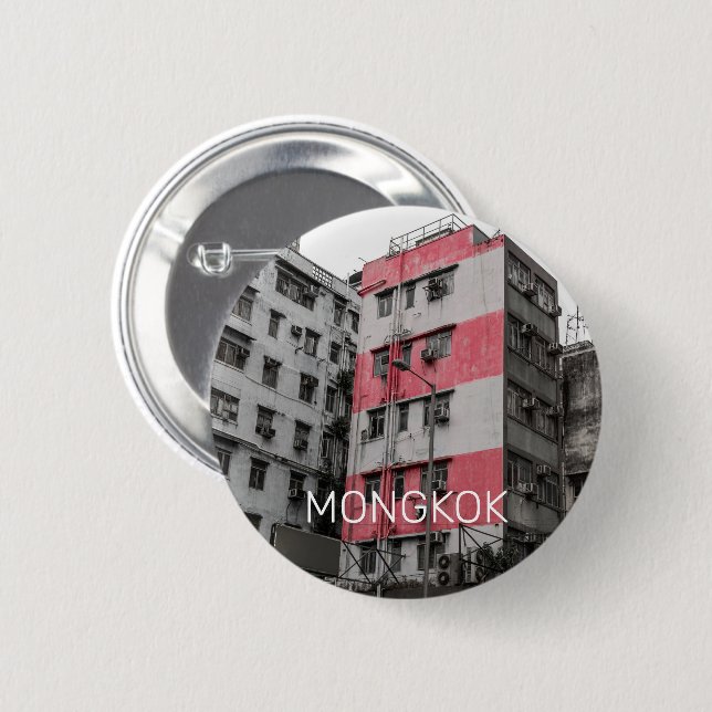 Hong Kong Mongkok China Kowloon Kunstmuseum Button (Vorne & Hinten)