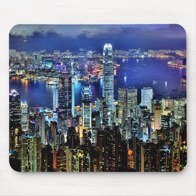 Hong Kong-NachtSkyline Mousepad (Vorne)