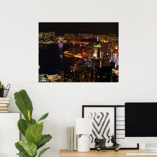 Hong Kong Nighcape Travel Poster