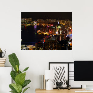 Hong Kong Nighcape Travel Poster