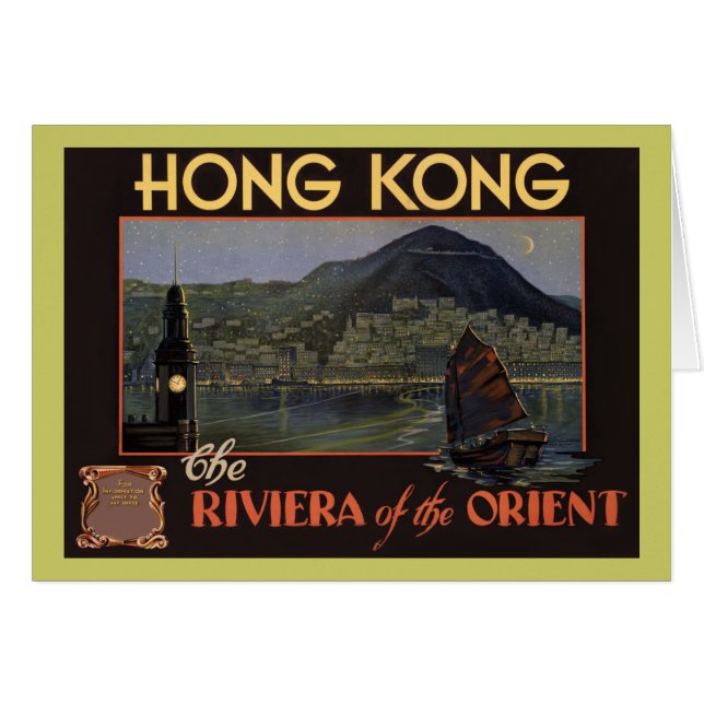 Hong Kong ~ Riviera of the Orient (Vorderseite (Horizontal))