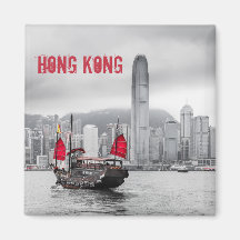 Hong Kong Skyline Panorama Kunstgeschenk
