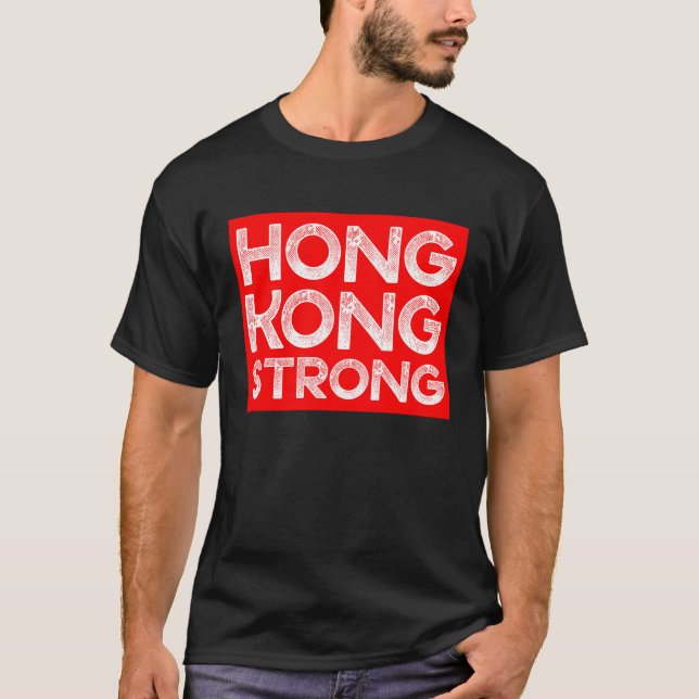 Hong Kong Strong Support HK Free Hong Kong Protest T-Shirt (Vorderseite)