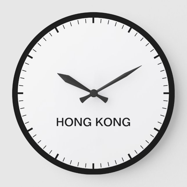 Hong Kong Time Zone Newsroom Style Uhr (Vorderseite)