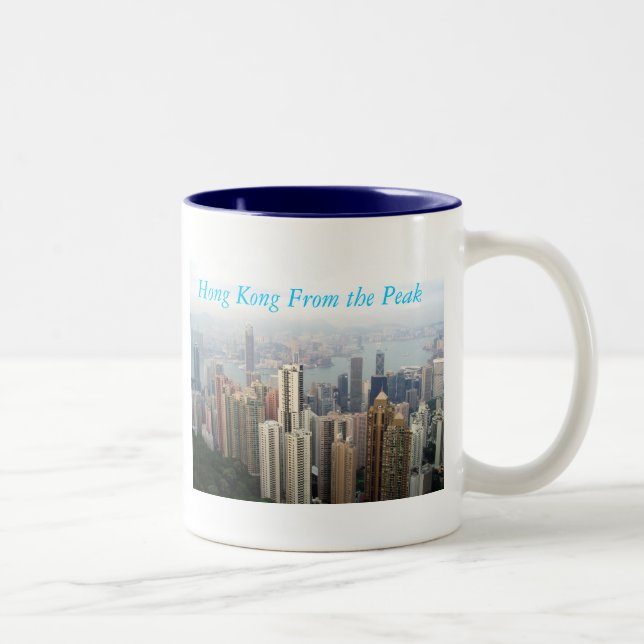 Hong Kong von der Spitze Zweifarbige Tasse (Rechts)