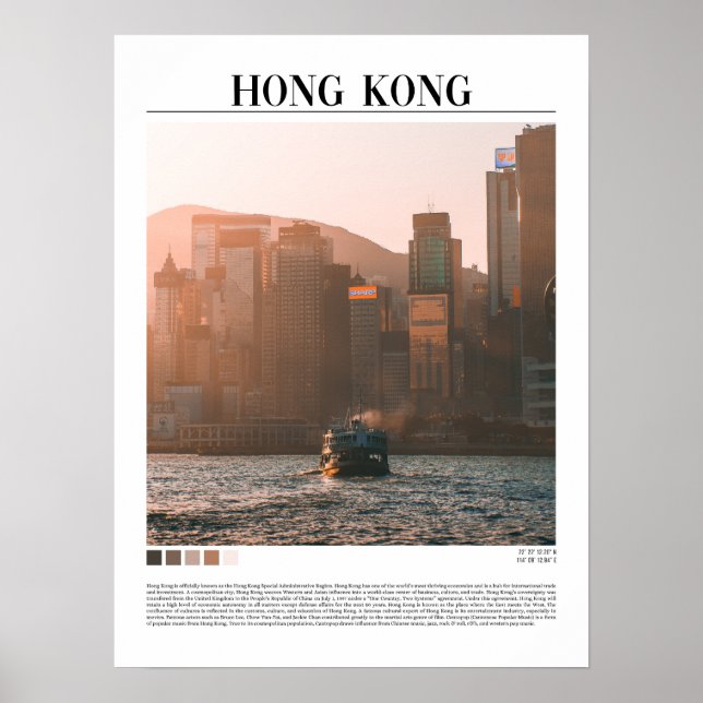 Hong Kong Wall Art Poster (Vorne)