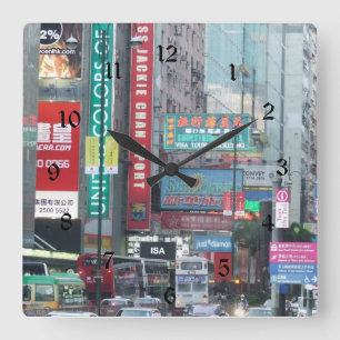 Hong Kong-Wanduhr Quadratische Wanduhr