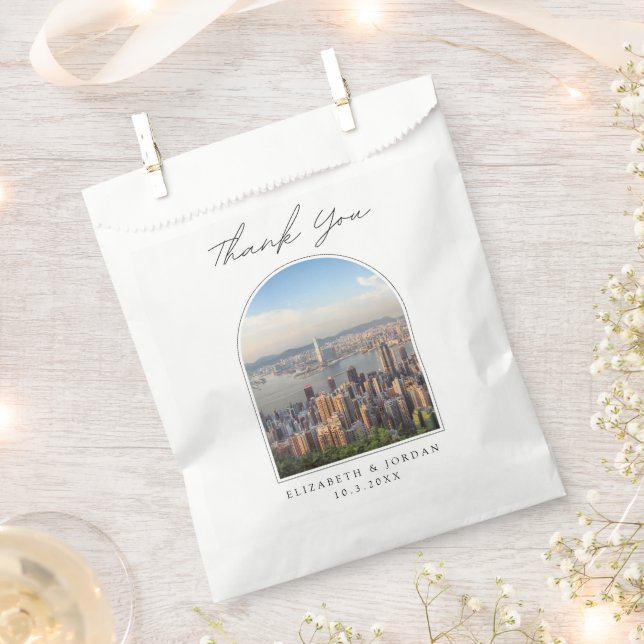 Hong Kong Wedding Vielen Dank Foto Fevor Bag Geschenktütchen (Ausgeschnitten)