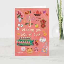 Hong Kong Wishing you Luck Karte
