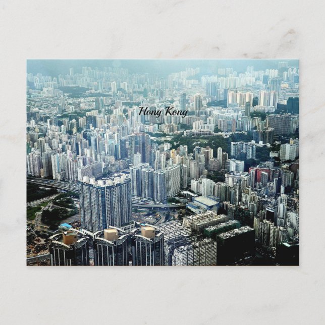 Hong Kong Wolkenkratzer Postkarte (Vorderseite)