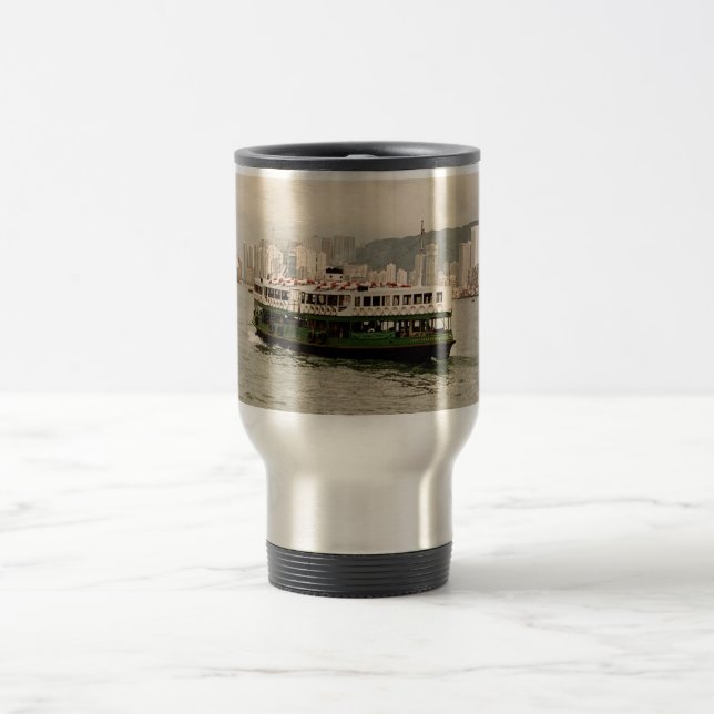 Hong- Konginsel-Stern-Fähre 香港 Reise-Tasse Reisebecher (Mittel)