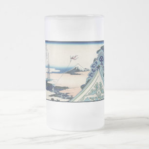 Honganji-Tempel Blick auf den Fuji japanischer Hol Mattglas Bierglas
