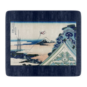 Honganji Temple Vista des Fuji Japanese Woodcut Schneidebrett