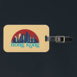 Hongkong China Retro City Skyline City Art Gepäckanhänger<br><div class="desc">Vintages und retro City Design mit wunderschöner Skyline, touristischer Attraktion und Stadtbild. Cooler Wolkenkratzer und Gebäude Silhouette Illustrationen für Touristen und Reisende. Ideal als Souvenir, um Zuhause auf Reisen zu bringen. Rett die Erinnerung an deine Reise und Ferien mit Familie und Freunden. Die Hintergrundfarbe kann auf die gewünschte Farbe angepasst...</div>