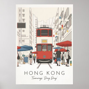HONGKONG – DING DING STRASSENBAHN POSTER