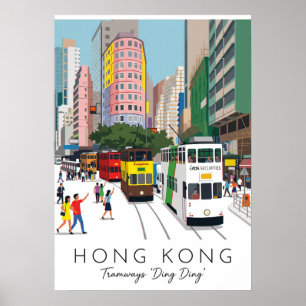 HONGKONG – DING DING STRASSENBAHN POSTER