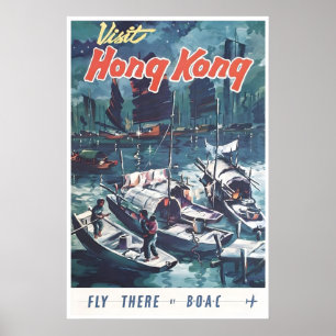Hongkong Druck China Reiseplakat KunstA Poster