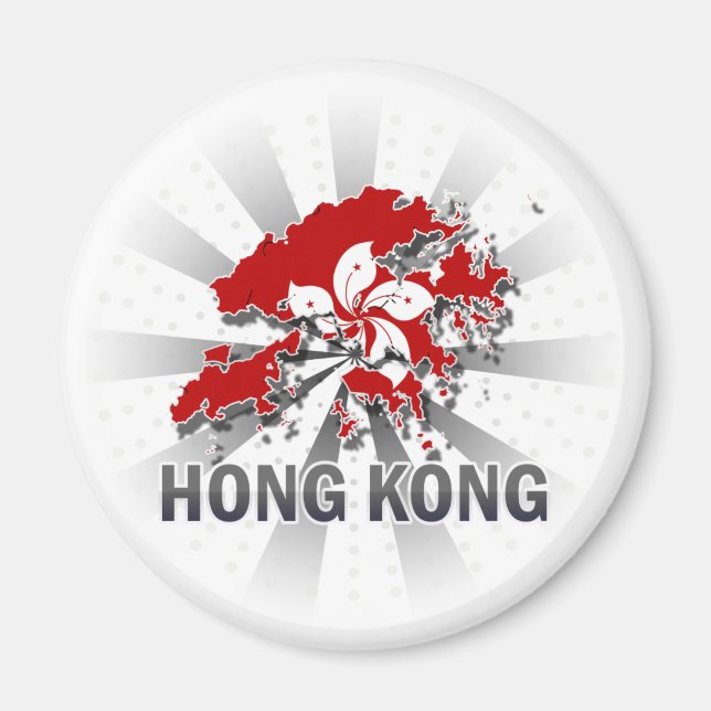 Hongkong Flag Map 2.0 Magnet (Vorne)