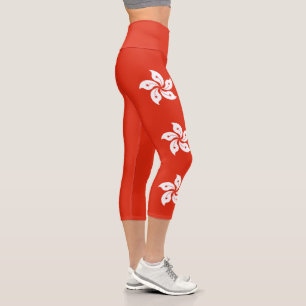Hongkong-Flagge Capri Leggings