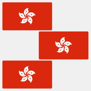 Hongkong-Flagge Etiketten