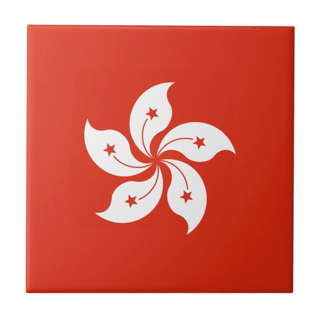 Hongkong-Flagge Fliese (Vorderseite)