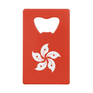 Hongkong-Flagge Geldbeutel Flaschenöffner