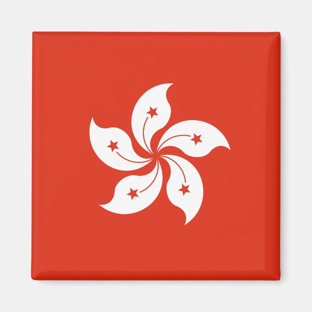 Hongkong-Flagge Magnet (Vorne)