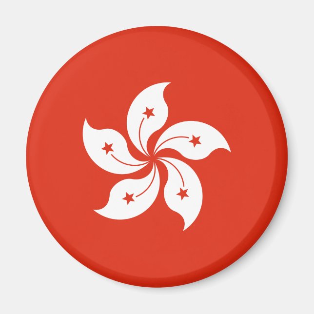 Hongkong-Flagge Magnet (Vorne)