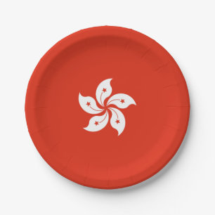 Hongkong-Flagge Pappteller