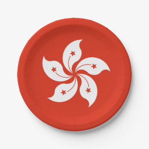 Hongkong-Flagge Pappteller
