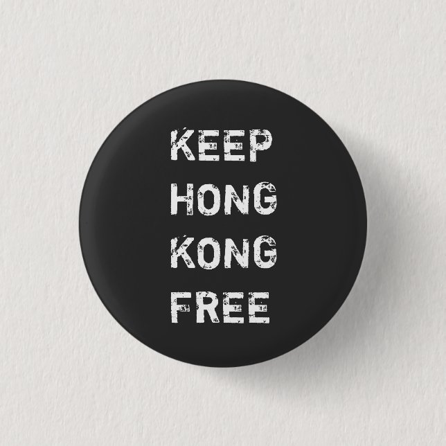 Hongkong-frei Behalten Button (Vorderseite)