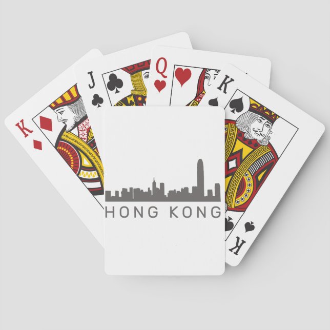 Hongkong Geschenk HK Skyline Geschenk Spielkarten (Rückseite)