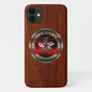 Hongkong-Siegel auf Mahogany Print iPhone 11 Hülle