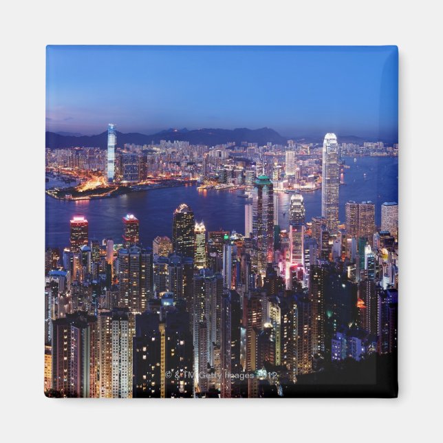 Hongkong Victoria Harbour bei Nacht Magnet (Vorne)