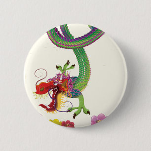 Hongkong Vintages Reiseplakat Button