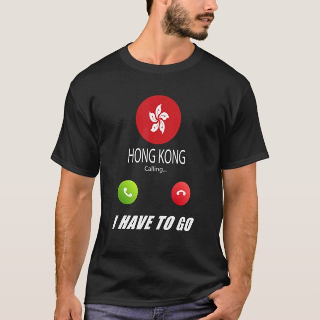 Hongkonger Flagge Souvenir Hongkong ruft ist Ca T-Shirt (Vorderseite)