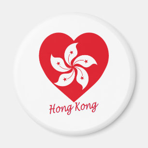 Hongkonger Flaggenherz Magnet