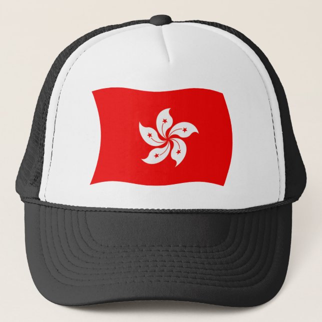 Hongkonger Flagghut Truckerkappe (Vorderseite)