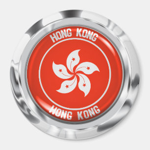 Hongkonger Runde Emblem Magnet