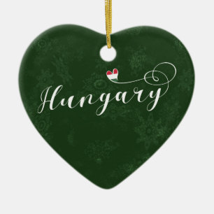 Hongrie Coeur, ornement d'arbre de Noël