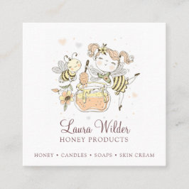 Honig aus Whimsical Jar Beekeeper, Honig Quadratische Visitenkarte
