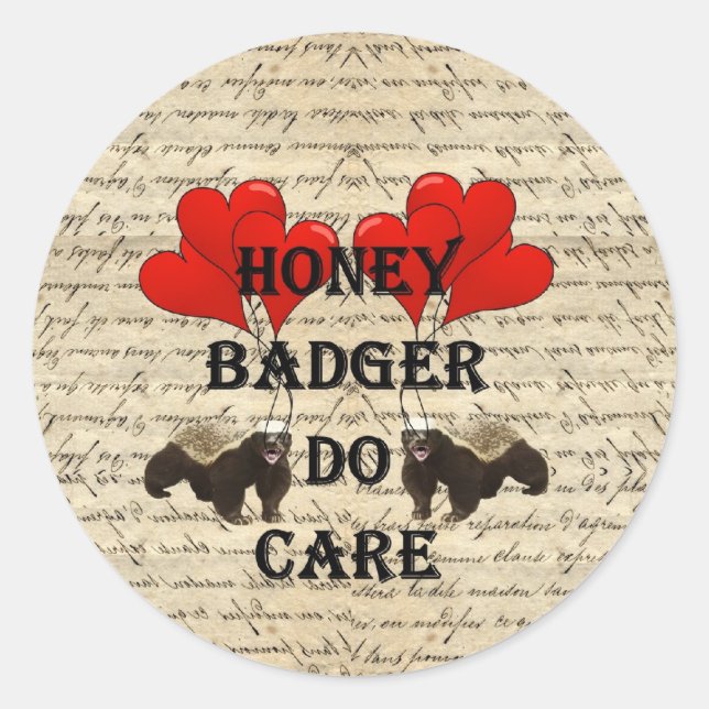 Honig Badger do care Runder Aufkleber (Vorderseite)