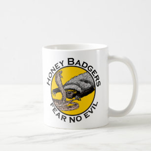 Honig Badgers Fecht keine böse Schlange Badass Art Kaffeetasse