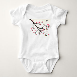 Honig-Biene und Kirschblüten-Baby-Ballettröckche Baby Strampler