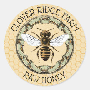 Honig-Bienen-Bauernhof-Imker-Aufkleber Runder Aufkleber