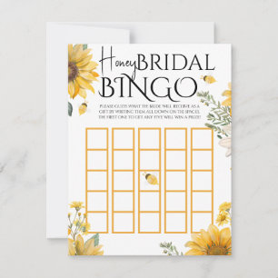 Honig-Bienen-Brautabschied-Bingo-Spiel Mitteilungskarte